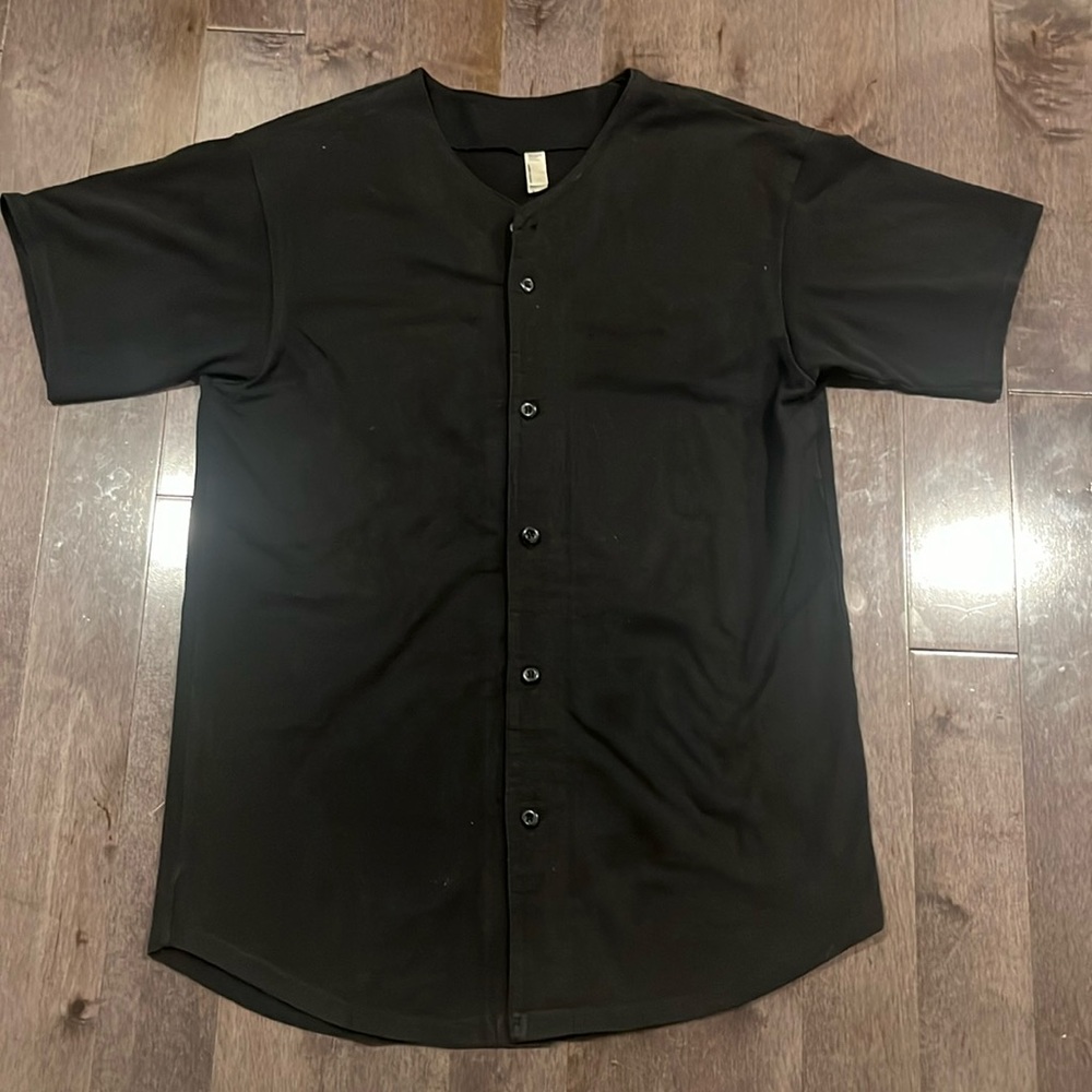 American Apparel Black Casual Button Down Shirt